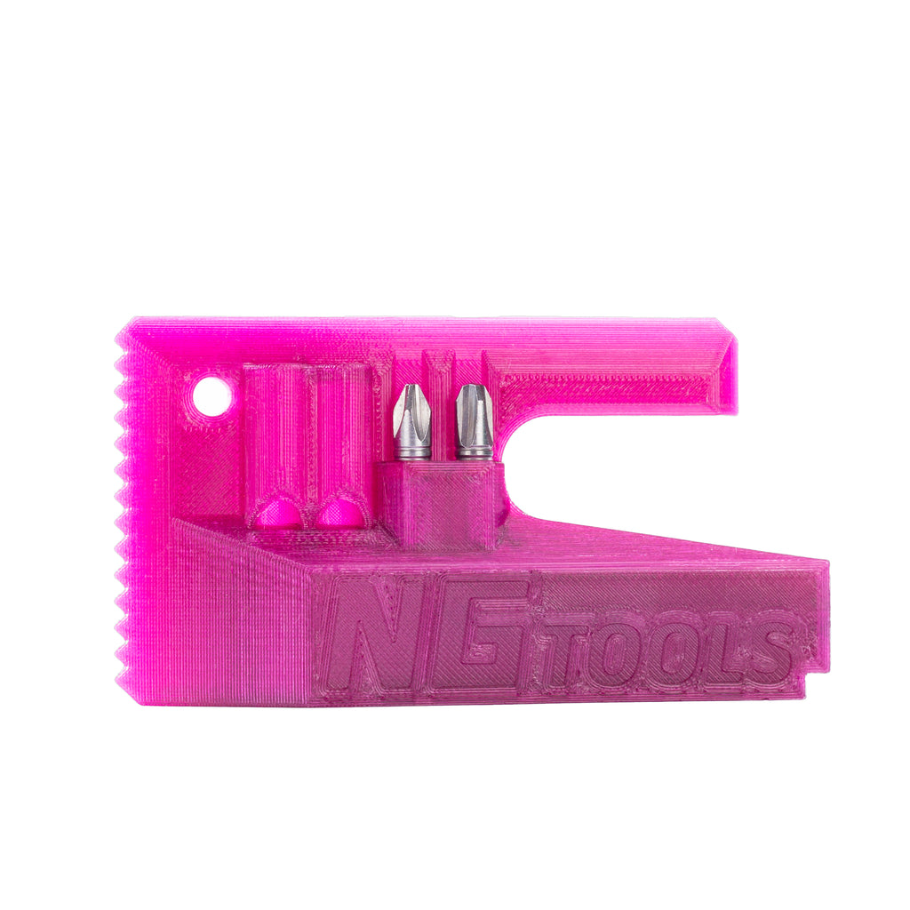 NG Snowboard Binding Tool – purple multitool for snowboard, splitboard, and skialp. Includes screwdriver, two bits, and a whistle. Perfect for tuning bindings, buckles, base, edges, and waxing.