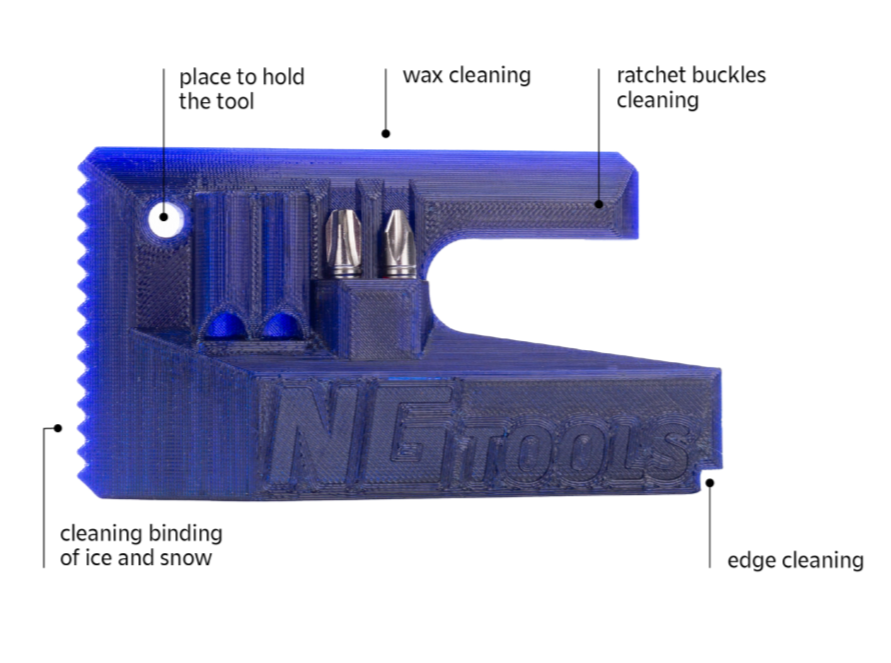 NG Compact Multitool for Snowboard and Ski Maintenance | Portable Tool for Quick Repairs