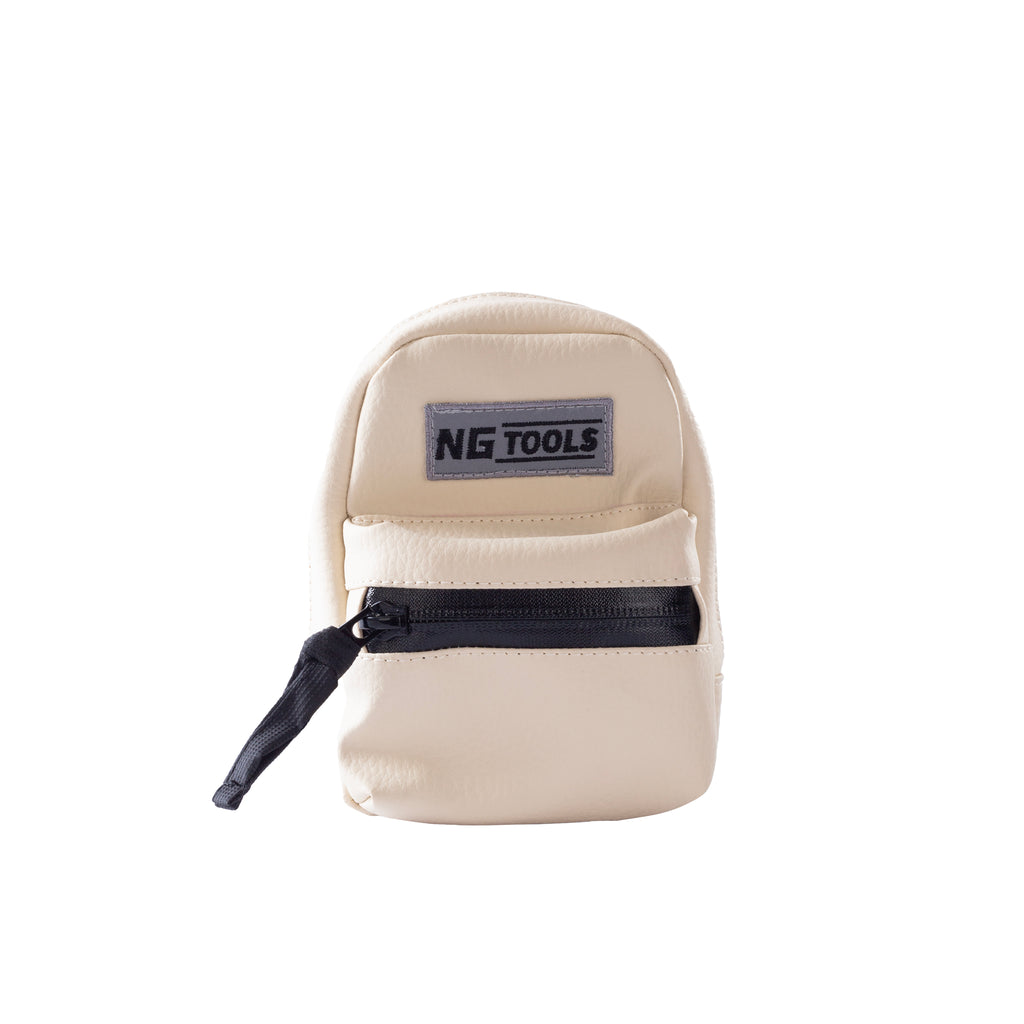 NG tools Snowboard Binding Bag High-back Backpack Off-white Leather 