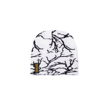 Load image into Gallery viewer, Stay warm and stylish with the NG Graphic Beanie. Featuring bold graphics and our signature &#39;No Bullshit, Just Riding&#39; label, it&#39;s perfect for snowboarding, skiing, and everyday winter wear. 100% acrylic for comfort and durability. Shop now! White on Snow. Flash.