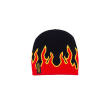 Load image into Gallery viewer, Stay warm and stylish with the NG Graphic Beanie. Featuring bold graphics and our signature &#39;No Bullshit, Just Riding&#39; label, it&#39;s perfect for snowboarding, skiing, and everyday winter wear. 100% acrylic for comfort and durability. Shop now! Classic fire on Snow.. Absolut Park.