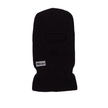 Load image into Gallery viewer, Stay warm and visible with the NGtools Reflective Balaclava. Perfect for snowboarding, skiing, and winter sports. Features a reflective logo for low-light conditions. Black Skimask three hole on Snow.