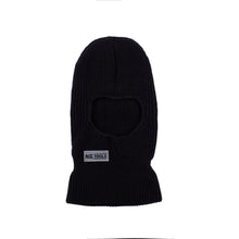 Load image into Gallery viewer, Stay warm and visible with the NGtools Reflective Balaclava. Perfect for snowboarding, skiing, and winter sports. Features a reflective logo for low-light conditions. Winter Navy Skimask with Peak on Snow.