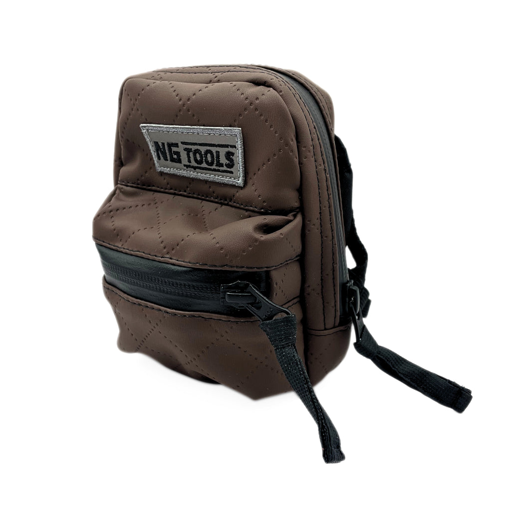 NG Designer Leather Snowboard Bag Brown – limited edition synthetic leather snowboard binding bag by NG Tools