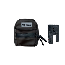 Load image into Gallery viewer, NGtools brown leather snowboard binding bag set with NG Multitool Pro pocket snowboard multitool for binding adjustments
