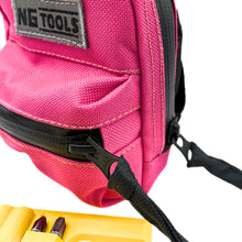 Load image into Gallery viewer, NG Classic Set Pink Side View Detail – snowboard binding bag and NG Compact Multitool PRO combo by NG Tools
