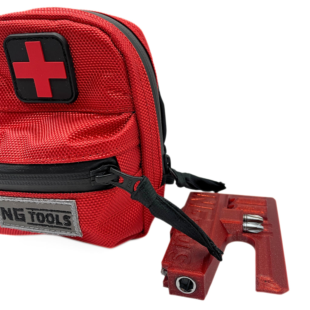 NGtools First Aid Set in Detail included Snowboard Binding bag with NG Multitool PRO and First Aid Alpin Set by NGtools