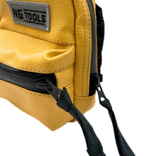 Load image into Gallery viewer, NG Leather Set Yellow in Detail – synthetic leather snowboard binding bag and NG Compact Multitool combo by NG Tools