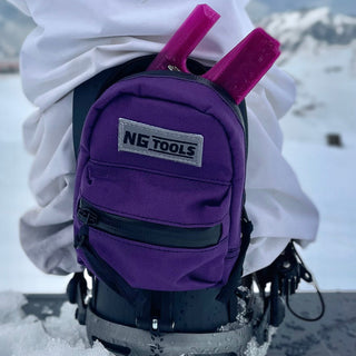 NGtools Purple Binding Bag on snowboard