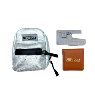 NGtools Designer Snake Silver snowboard bag  tool set with NG Multitool Pro and pocket ashtray for snowboard riders