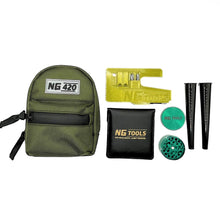 NG420 Edition Set – snowboard binding bag, Burton EST multitool, pocket ashtray, tubes and grinder combo by NG Tools
