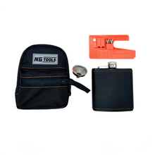 Load image into Gallery viewer, Snowboard binding bag set with reinforced Cordura bag, NG Multitool PRO, flask and stainless steel funnel