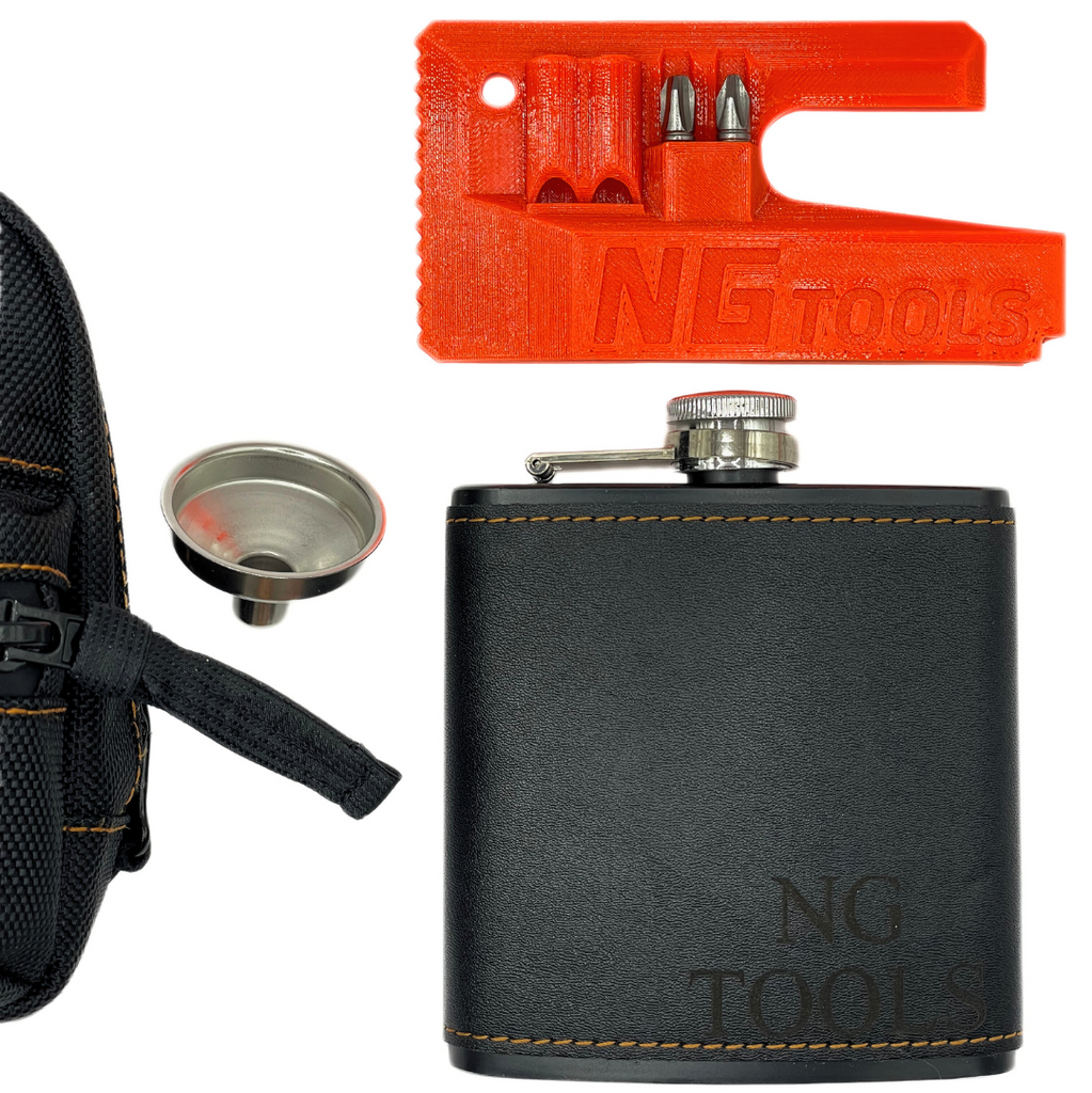 Snowboard binding bag and multitool used in real riding conditions on the mountain