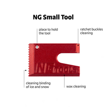 Load image into Gallery viewer, NG Snowboard Binding Small Tool Multitool. Best for Snowboarders, Shapers, Skialping, Splitboarding.  NGtools description.Best Snowboard Tool. Description.